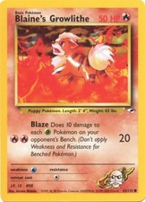 Blaine's Growlithe 62/132 Gym Heroes Regular Heavy Play HP Pokemon DNA GAMES on eBay