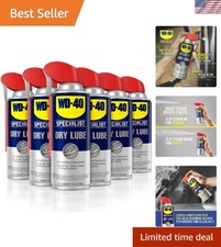 Dry Lube PTFE Spray with Smart Straw - 10 Oz, 6-Pack for Superior Protection