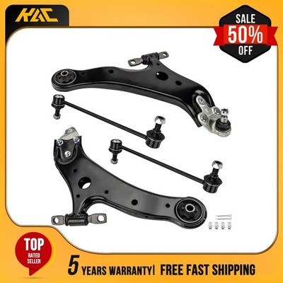 4pc Front Lower Control Arms and End Links Fits 08-19 Toyota Highlander Set