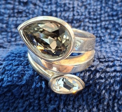 Ring 625er silber mit 2 Zirkoniasteinen