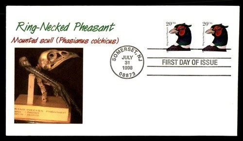 Mayfairstamps US FDC 1998 New Jersey dual ring-necked pheasant First Day Cover a