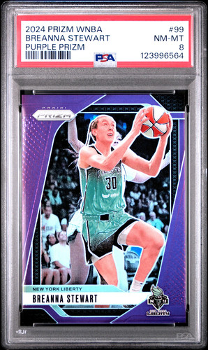 2024 Panini Prizm WNBA Breanna Stewart #99 Purple PSA 8 /149