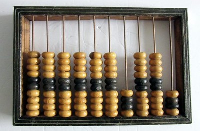 Vintage Handmade Wood ABACUS, 13'' x 8 1/2''
