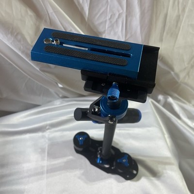 Neewer Steadicam Black blue stabilizer 360 rotation weighted base carbon fiber
