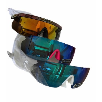 NEFF Brodie Wrap Around Sport UV400 Sunglasses Tiger Stripes 2 extra Lenses