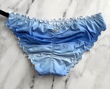 Victoria's Secret Swim Bikini Bottom Nwt Blue Ombre Ruffled Ruffle Cheeky