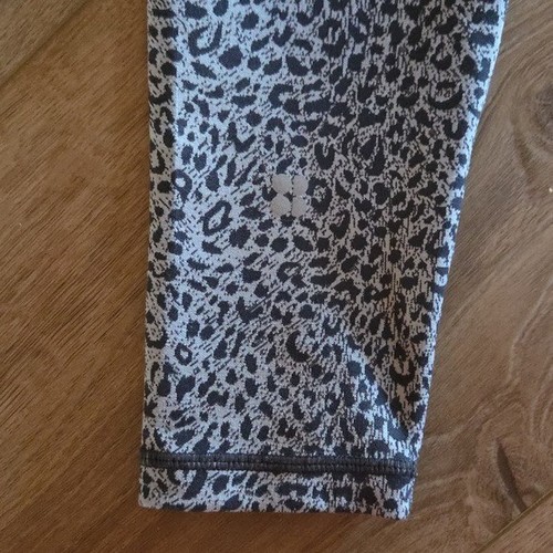 Sweaty Betty Gray Black Luxe Leopard Full Length Power Workout Leggings NEW - Picture 3 of 5