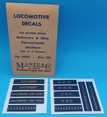 Manuta | No. 9993 | HO Eastern Roads Locomotives Decals