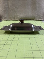 Vintage International Decorator 18-8 Stainless Steel Butter Dish W/Lid & Insert