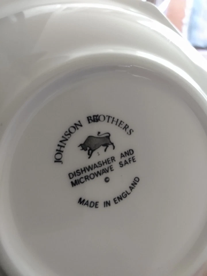 Conjunto de quatro (4) tigelas de sobremesa de sopa octogonal Johnson Brothers frutas frescas salada  - Imagem 2 de 2