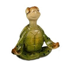 formano Dekofigur Schildkröte Harry Yoga Meditation grün 11 cm- Kunststein