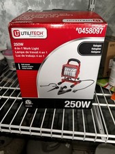 Utilitech 250W Best 4-in-1 Corded Halogen Worklight 120V Red/Black