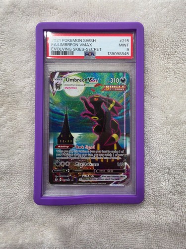 2021 POKEMON SWORD & SHIELD EVOLVING SKIES SECRET FULL ART/UMBREON VMAX PSA 9