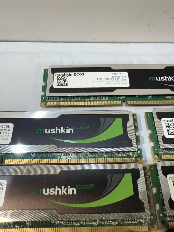 Lot Of 7 Mushkin ECO2 DDR3 8GB  RAM PC3L-12800 /99710E / Free Shipping - Image 4 of 4