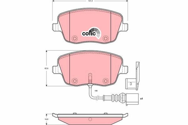 Bremsbelagsatz Scheibenbremse Vorne TRW GDB1472 FÜR Seat Skoda VW BremsbelÄGe-image