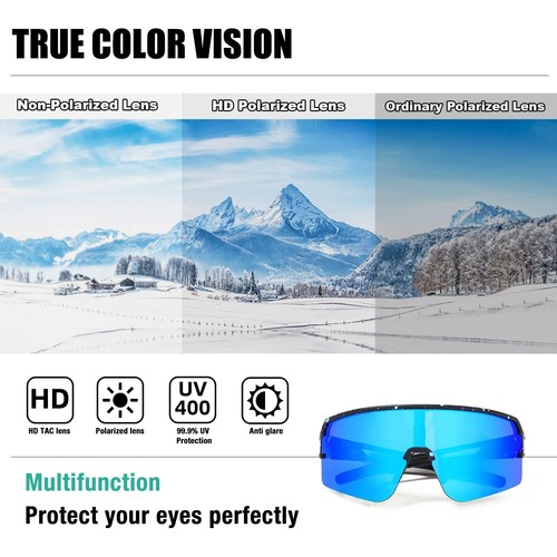 Polarized cycling glasses sports sunglasses,UV400 Protection Fishing Driving ... - Picture 3 of 7