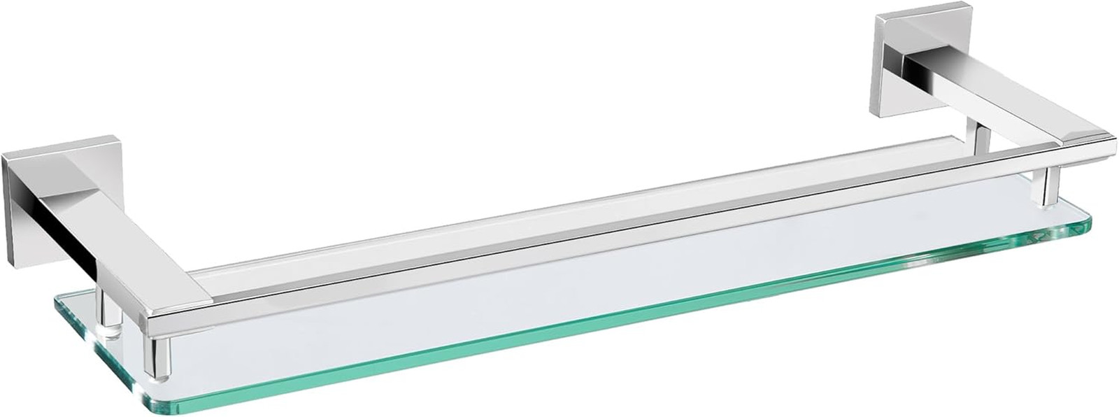 20-Inch Chrome Floating Glass Shelf for Bathroom & Kitchen O