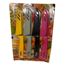 4 Paring Knifes Sheath Covers Multi Color Kitchen Culinary Chef Cook Gift NIP