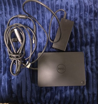 Dell WD15 K17A USB-C Docking Station w/ Power Adapter, HDMI VGA, Black