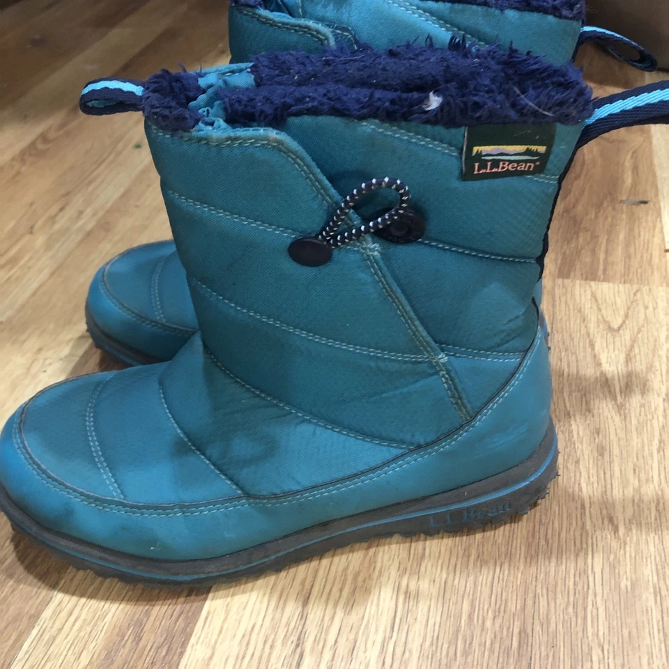 Botas de invierno impermeables LL Bean Kids talla 2 verde azulado claro 200 g Primaloft 513076 Foto 2 de 4