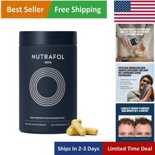 Men's Hair Growth Supplements - 120 Capsules for Thicker Hair  Scalp Coverage