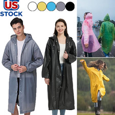 Unisex-Adult Raincoat Waterproof Rain Coat Hooded Jacket Poncho Rainwear Camping
