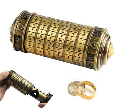 Da Vinci Code Mini Cryptex Schloss Puzzle Boxen Zylinderschloss Geschenk Neu