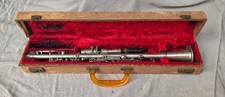 Vintage P.X. Laube Silver Metal Clarinet Bb Low Pitch 1929 Patent w/ Case 2 MP