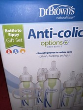 Dr. Brown's Natural Flow Anti-Colic Options Narrow Bottle to Sippy Gift Se...