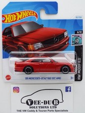 Hot Wheels '89 Mercedes-Benz 560 SEC AMG Red Hotwheels 2024 HTB70 NEW Short Card