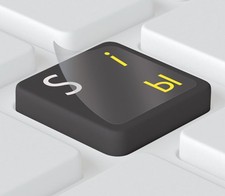 Keystickers&reg; | 14x14mm - Ukrainische Aufkleber f&uuml;r PC & Notebook Tastaturen
