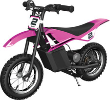 Razor Dirt Rocket MX125 Electric Motocross Bike Vibrant Pink 12 Volt Ages 7 +