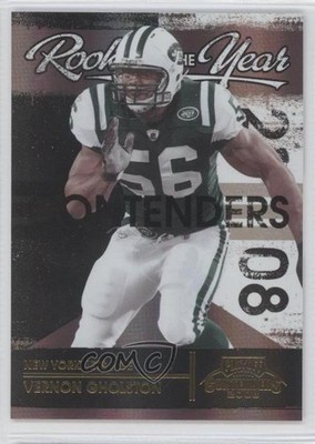 2008 Playoff Contenders Rookie of the Year Black 11/50 Vernon Gholston #5 RC 0f8
