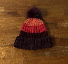 Adult Unisex Winter Hat Toboggan Beanie Multicolor Burgundy Red