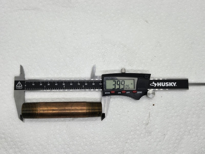 SC 1/2 Diameter .84 X 4 Long  1/2'' X 4'' Red Brass Pipe Nipple Schedule40 S40 TBE