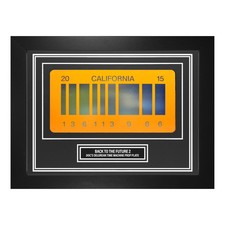 Back to the Future License Plate Wall Display Delorean Time Machine Prop Frame Back to the Future License Plate Wall Display Delorean Time Machine Prop Frame