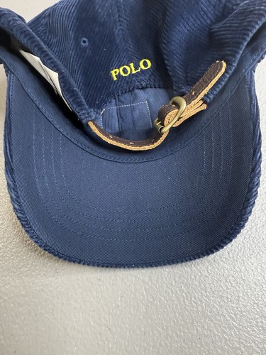 Vintage Polo Country Corduroy Blue Cap Hat Ralph Lauren New Without Tags - Picture 10 of 10