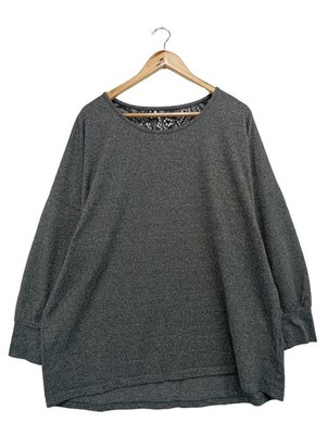 ZIZZI Langarm-Bluse Damen Bluse Gr. DE 46 hellgrau Casual-Look