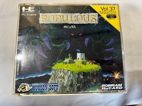 Populous PC Engine TurboGrafx 16 HuCard Hudson Soft EA 1990 13+