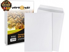 100x Versandtaschen C4 ohne Fenster Haftklebend 229 x 324 mm