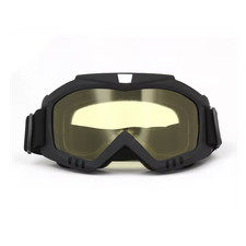 Black Frame Yellow Lens Ski Goggles Protection Adjustable Windproof