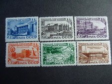 1950 UZBEKISTAN 25th ANNIVERSARY STAMPS FULL SET MNH OG SC# 1929-34 #DESK Y