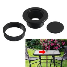 Black Table Umbrella Hole Ring Plug Cap Set For Outdoor Parasol Table Hole Cover