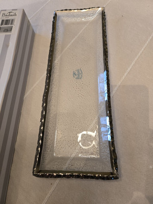 Badash Silveredge Glass Platter