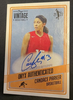 RARE ON CARD 2021-22 Onyx Vintage Candace Parker Blue /50 Signatures Auto #VACP 