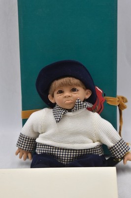 Vintage D Anton Jos Stan Boy Puppe Expressions Hartplastik Sammlerstück verpackt