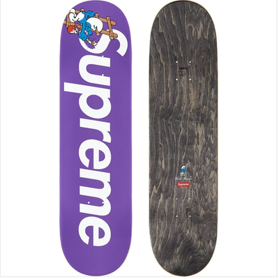 SUPREME FW20 SMURFS SKATEBOARD PURPLE BOX LOGO | eBay