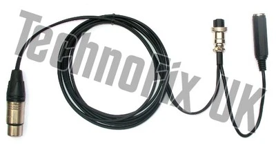 Cable for Heil microphones 3 pin XLR/8 pin round for Yaesu, CC-1-XLR-Y-BAL equiv