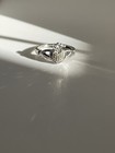 Sterling Silver 925 Diamond Irish Claddagh Ring Size 7 — photo 1