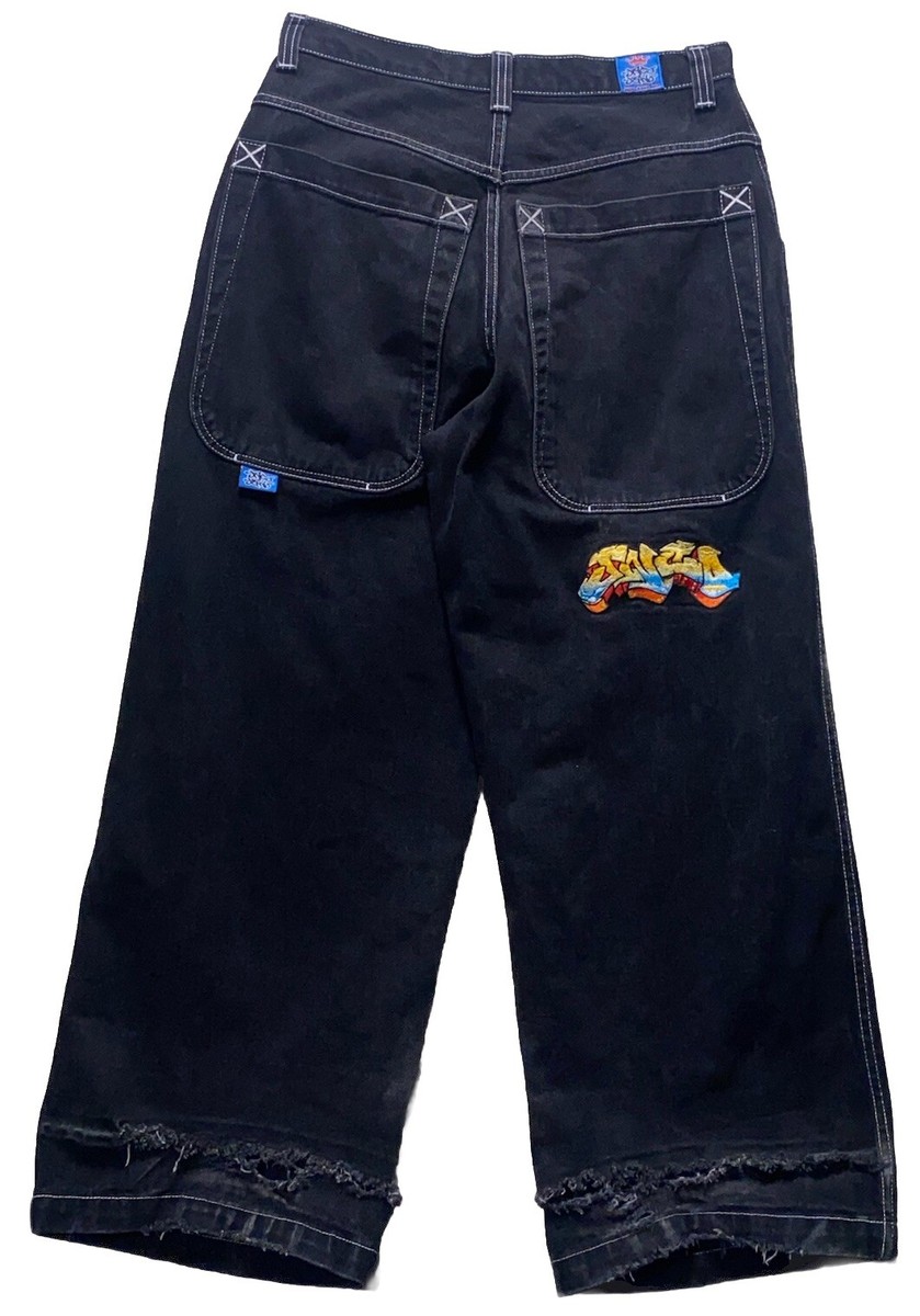 90s JNCO Mens VTG Black Fade Wide Leg Skate Jeans 32x30 Rare